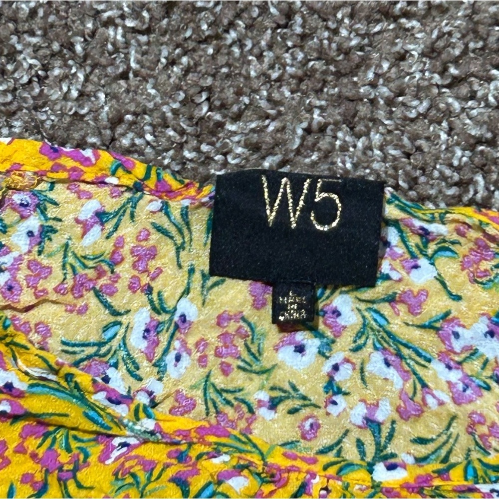 W5 Yellow Flutter Sleeve Ruffled Blouse - Picture 5 of 8